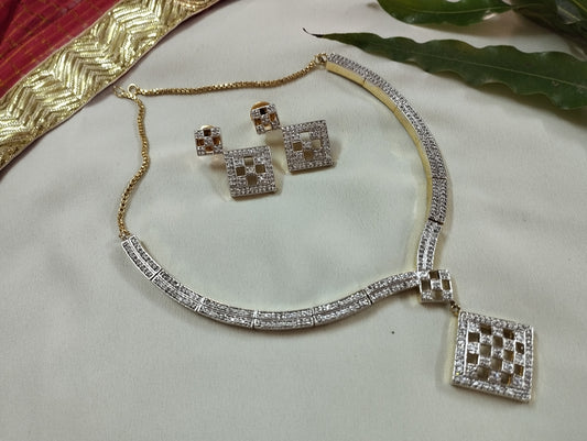 Fine quality cz stone necklace set